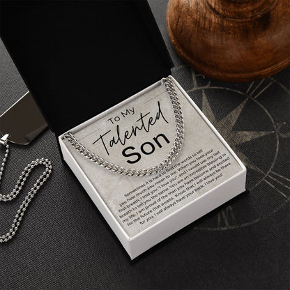 Hard To Find The Words - Gift to Son - Linked Chain Necklace