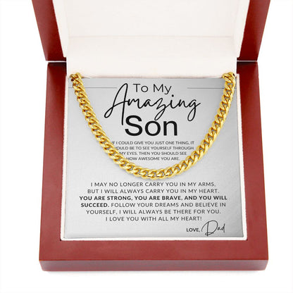 With All My Heart - To My Son (From Dad) - Dad to Son Gift - Christmas Gifts, Birthday Present, Graduation, Valentine's Day
