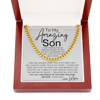I Love You - To My Son (From Mom) - Mom to Son Gift - Christmas Gifts, Birthday Present, Graduation, Valentine's Day