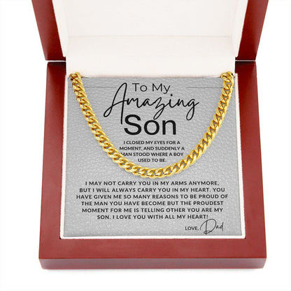 I Closed My Eyes - To My Son (From Dad) - Dad to Son Gift - Christmas Gifts, Birthday Present, Graduation, Valentine's Day