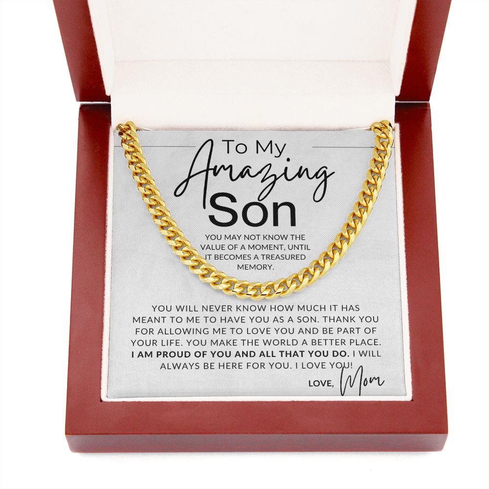 Proud Of You - To My Son (From Mom) - Mom to Son Gift - Christmas Gifts, Birthday Present, Graduation, Valentine's Day