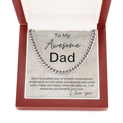 I'll Always Be Your Favorite - Gift for Dad - Linked Chain Necklace
