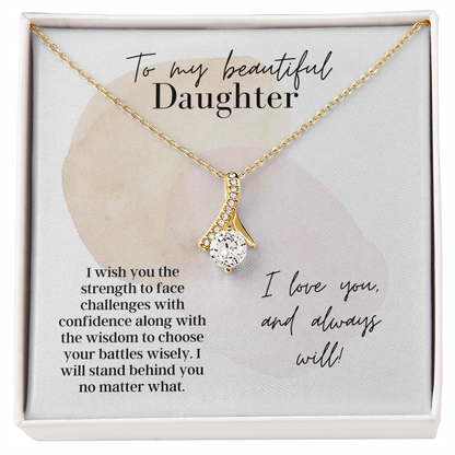 To My Beautiful Daughter, With Love - Alluring Beauty Necklace