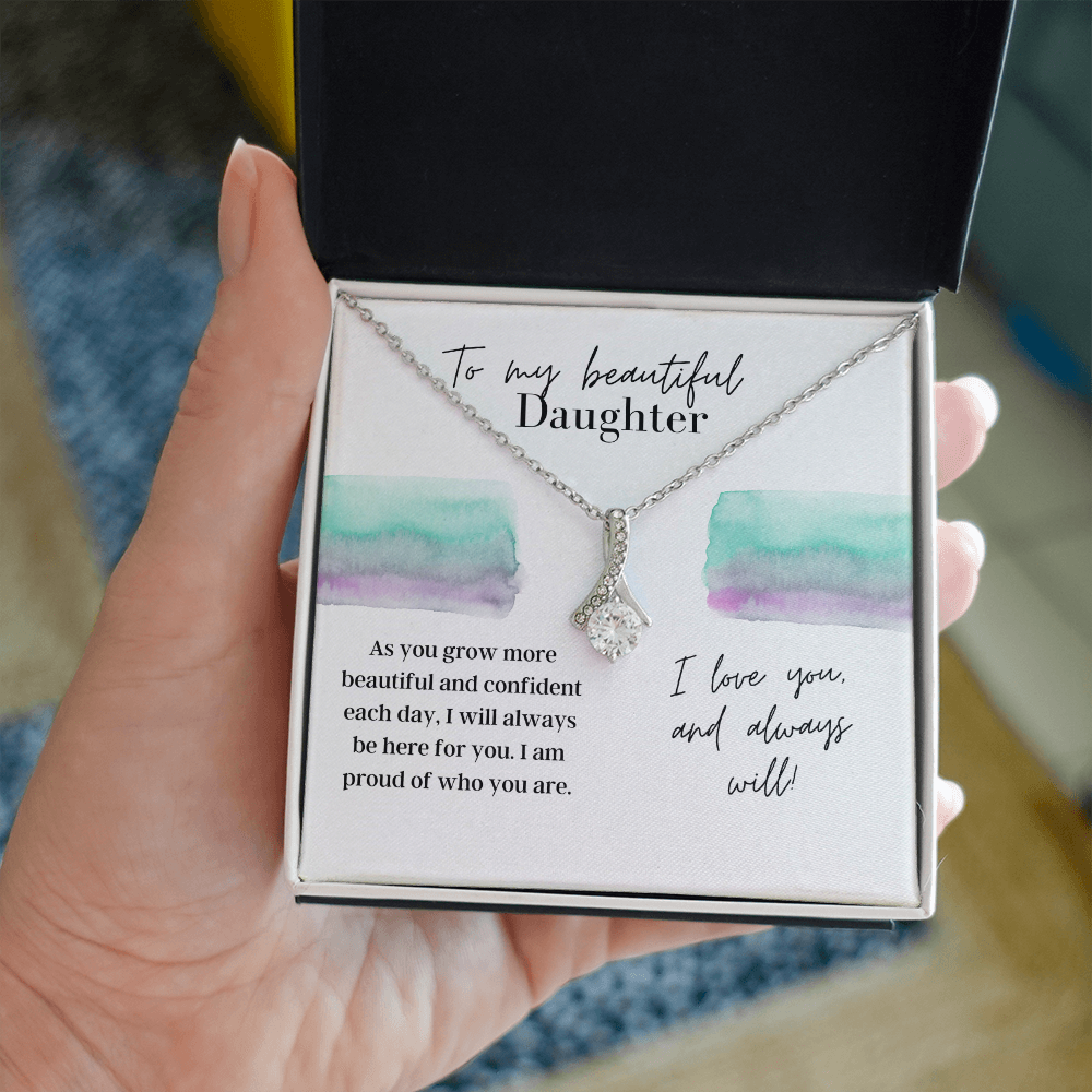 To My Beautiful Daughter, From Parents - Alluring Beauty Necklace