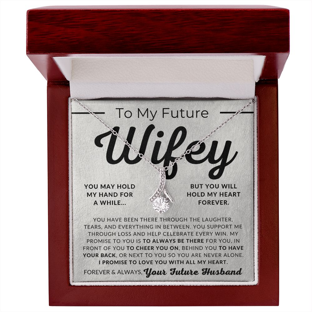 My Promise To My Future Wifey - Fiancée Gift For Her - Romantic Christmas, Thoughtful Birthday Present, or Valentine's Day Jewelry For Future Wife - From Groom