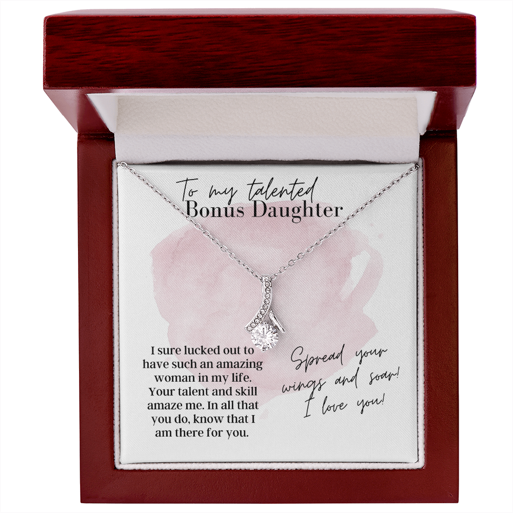To My Talented Bonus Daughter - Alluring Beauty Necklace