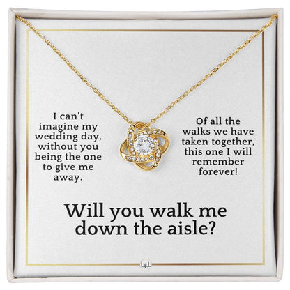 Will You Walk Me Down The Aisle - Give Me Away Proposal - Elegant White and Gold Wedding Theme - Liliana and Liam