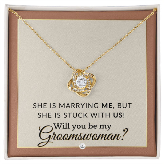 Groomswoman Proposal - Gift From Groom - Will You Be My Groomswoman - Wedding Party Accessories , Terracotta, Rust And Gold Wedding Theme - Liliana and Liam