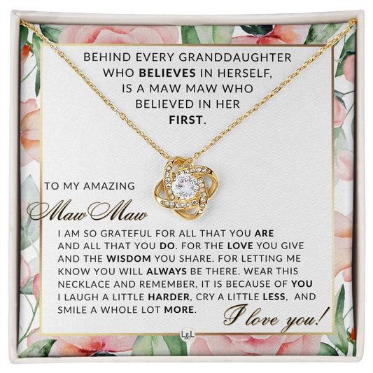 Maw Maw Gift From Granddaughter - Thoughtful Gift Idea - Great For Mother's Day, Christmas, Her Birthday, Or As An Encouragement Gift