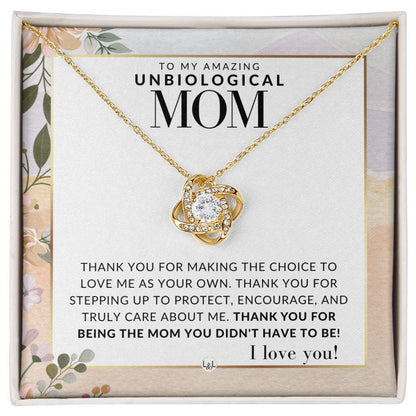 Unbiological Mom Gift - Thank You - Present for Stepmom, Bonus Mom, Second Mom, Unbiological Mom, or Other Mom - Great For Mother's Day, Christmas, Her Birthday, Or As An Encouragement Gift - Liliana and Liam