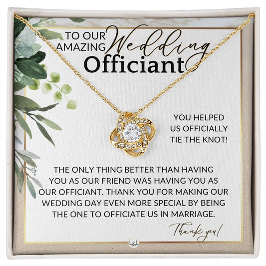 Officiant Gift - Thank You Thank You For Marrying Us - Female Wedding Officiant or Pastor Gift , Beach and Destination Wedding Theme - Liliana and Liam