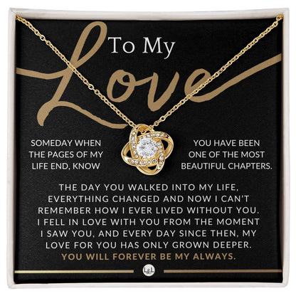 From The Moment I Saw You - Elegant Knot Pendent Necklace - Gift For Her - Liliana and Liam