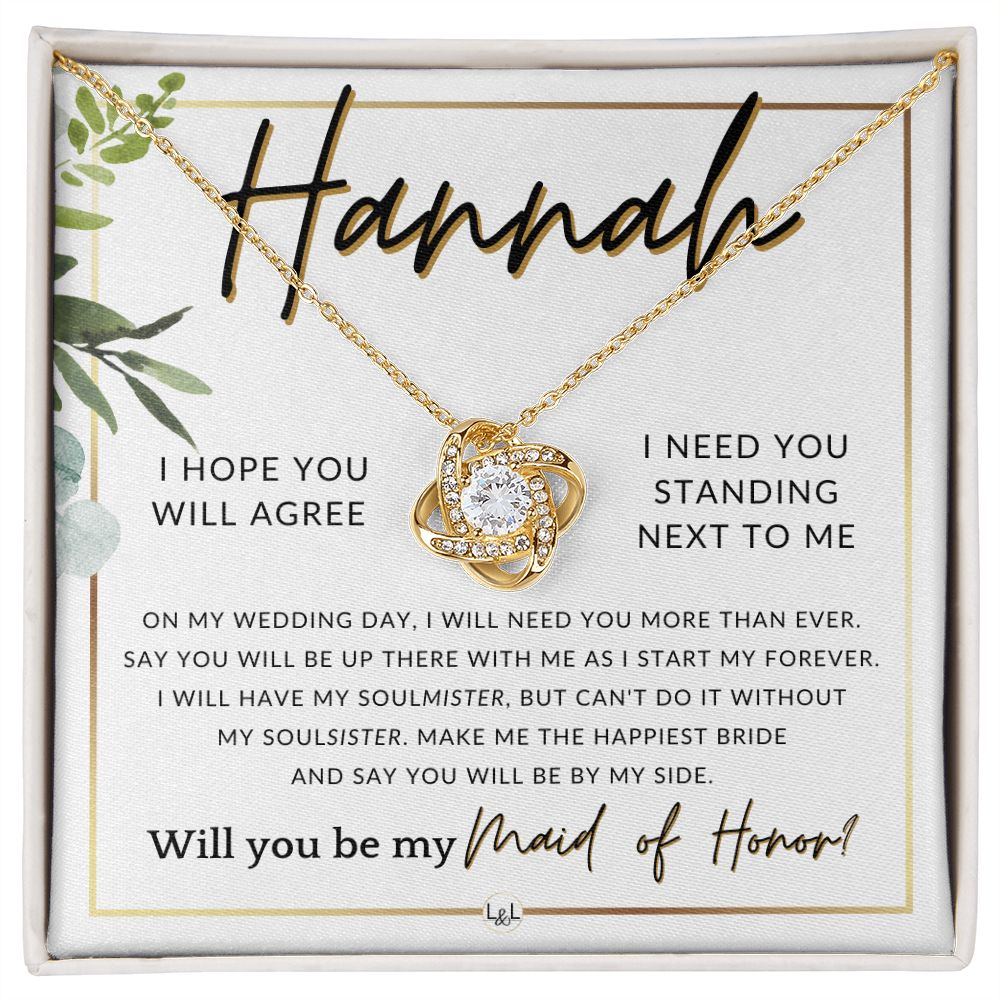 Maid of Honor Proposal, Custom Name - Be My Maid Of Honor, MOH Gift From Bride, Be By My Side , White and Green, Eucalyptus Wedding