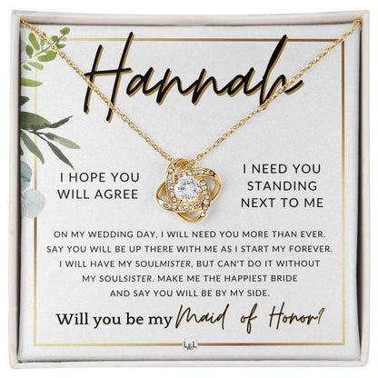 Maid of Honor Proposal, Custom Name - Be My Maid Of Honor, MOH Gift From Bride, Be By My Side , White and Green, Eucalyptus Wedding