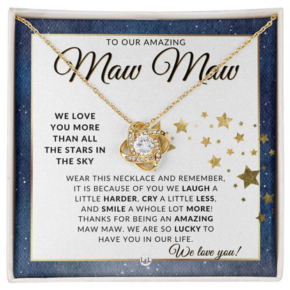 Our Maw Maw Gift - Meaningful Necklace - Great For Mother's Day, Christmas, Her Birthday, Or As An Encouragement Gift - Liliana and Liam