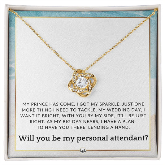 Wedding Personal Attendant Proposal - Will You Be My Helper, Bridal Concierge, Lady in Waiting , Beach and Destination Wedding Theme - Liliana and Liam