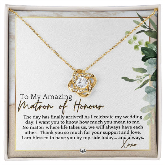 Matron of Honour Thank You Gift - On My Wedding Day Gift From Bride - Wedding Party Accessories , Beach and Destination Wedding Theme - Liliana and Liam