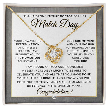 Match Day - Celebrate the Journey: Match Day Necklace for Medical Students, Medical Student Graduation, Resident Doctors Gift, Residency Match Day Gift, Happy Match Day - Liliana and Liam