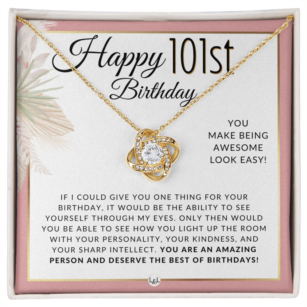 101st Birthday Gift For Her - Necklace For 101 Year Old Birthday - Beautiful Woman's Birthday Pendant