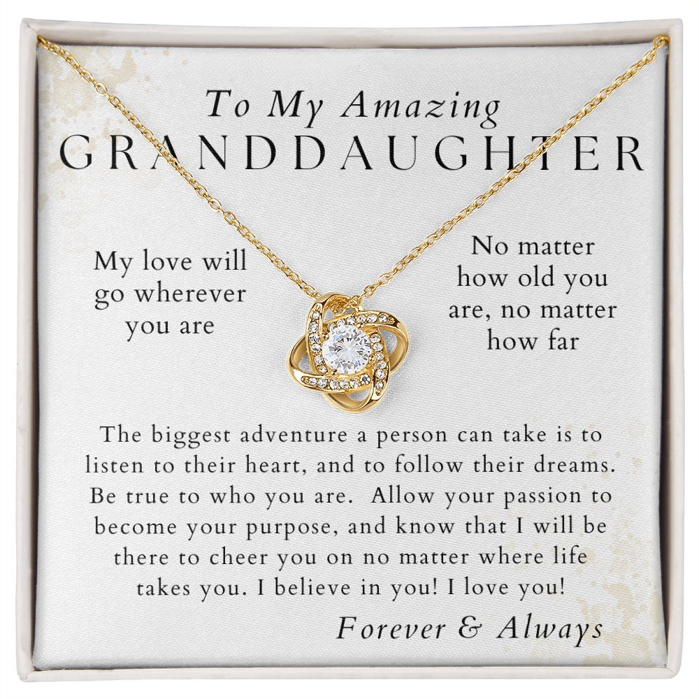 Passion to Purpose - Granddaughter Necklace - Gift from Grandpa, Grandma - Birthday, Graduation, Valentines, Christmas Gifts