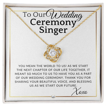 Wedding Ceremony Singer - Thank You Gift - Elegant White and Gold Wedding Theme - Liliana and Liam