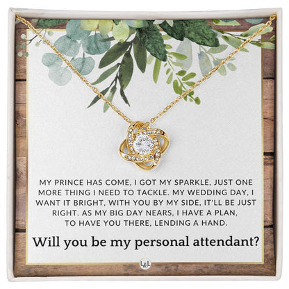 Wedding Personal Attendant Proposal - Will You Be My Helper, Bridal Concierge, Lady in Waiting , Rustic and Wood Wedding Theme - Liliana and Liam