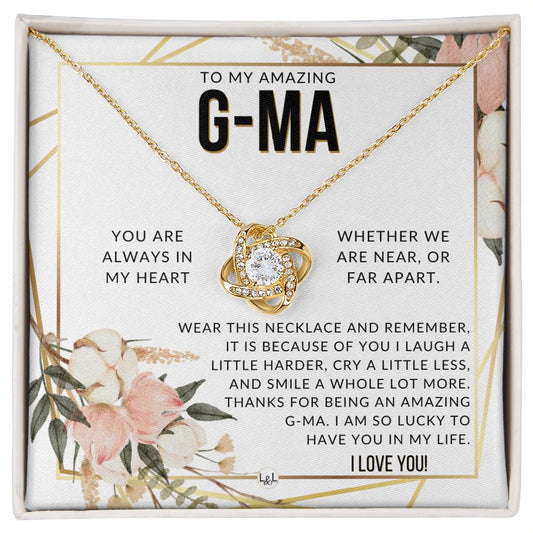 G-Ma Gift - Beautiful Women's Pendant - From Granddaughter, Grandson, Grandkids - Great For Mother's Day, Christmas, or Birthday