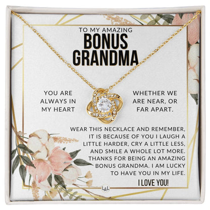 Bonus Grandma Gift - Beautiful Women's Pendant - From Granddaughter, Grandson, Grandkids - Great For Mother's Day, Christmas, or Birthday - Liliana and Liam