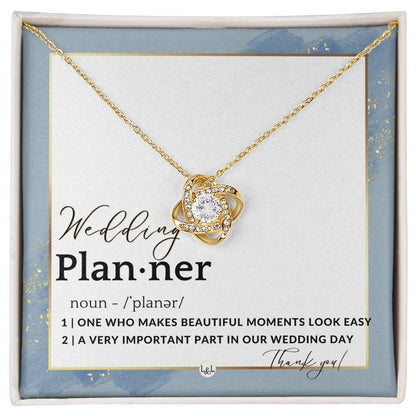 Wedding Event Planner Gift - Thank You From Bride & Groom - Gratitude Gift, Token of Appreciation , Dusty Blue And Gold Wedding Theme - Liliana and Liam