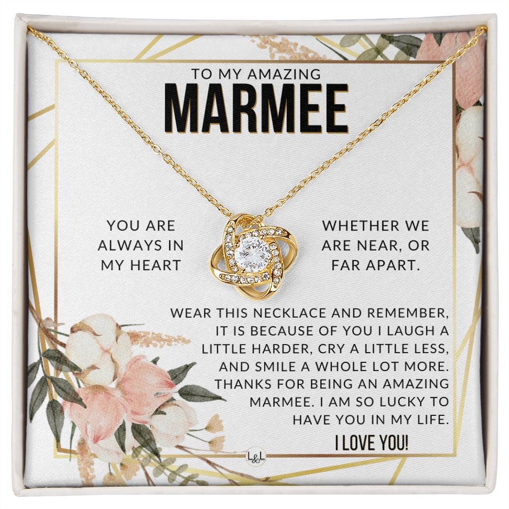 Marmee Gift - Beautiful Women's Pendant - From Granddaughter, Grandson, Grandkids - Great For Mother's Day, Christmas, or Birthday
