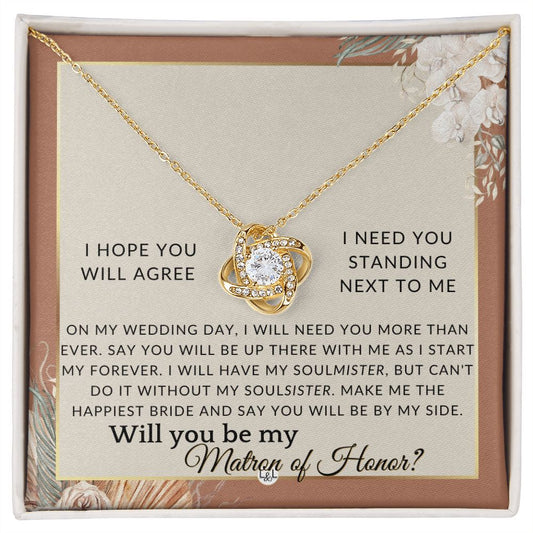 Matron of Honor Proposal Gift - Be My MOH Gift From Bride - By My Side - Wedding Party Accessory , Terracotta, Rust And Gold Wedding Theme - Liliana and Liam