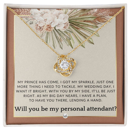 Wedding Personal Attendant Proposal - Will You Be My Helper, Bridal Concierge, Lady in Waiting , Terracotta, Rust And Gold Wedding Theme - Liliana and Liam