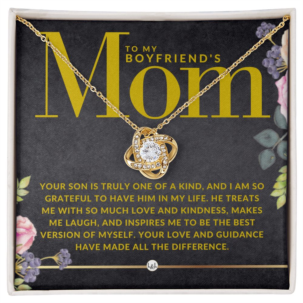 To My Boyfriend's Mom Necklace - Great For Mother's Day, Christmas, Her Birthday, Or As An Encouragement Gift