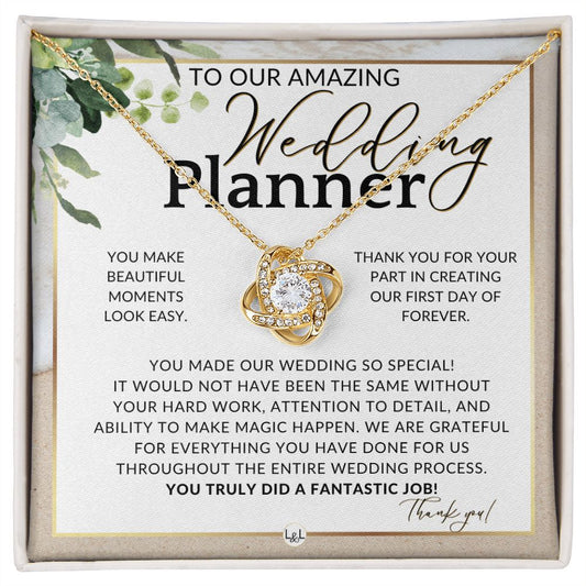 Wedding Event Planner Gift - Thank You From The Couple - Gratitude Gift, Token of Appreciation , Beach and Destination Wedding Theme - Liliana and Liam