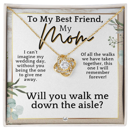 Mom, Please Walk Me Down The Wedding Aisle - Give Me Away Proposal, Mother of the Bride Gift , Beach and Destination Wedding Theme - Liliana and Liam