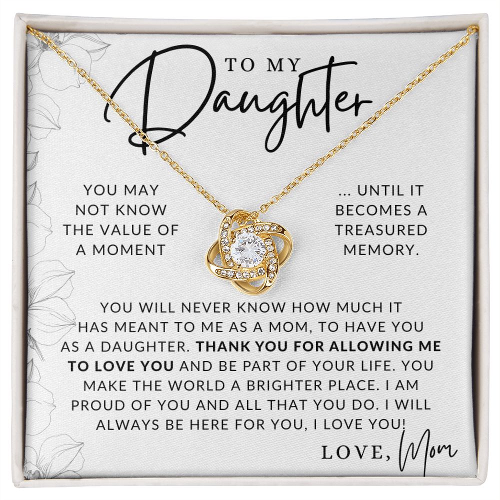 Proud Of You - To My Daughter (From Mom) - Mother to Daughter Gift - Christmas Gifts, Birthday Present, Graduation Necklace, Valentine's Day