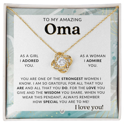 Oma Gift From Granddaughter - Sentimental Gift Idea - Great For Mother's Day, Christmas, Her Birthday, Or As An Encouragement Gift - Liliana and Liam