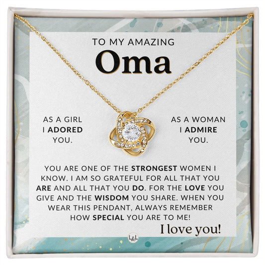 Oma Gift From Granddaughter - Sentimental Gift Idea - Great For Mother's Day, Christmas, Her Birthday, Or As An Encouragement Gift