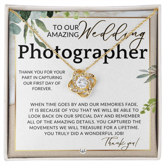 Wedding Photographer Gift - Thank You From The Couple - Gratitude Gift, Token of Appreciation , Beach and Destination Wedding Theme - Liliana and Liam