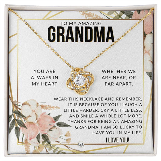 Grandma Gift - Beautiful Women's Pendant - From Granddaughter, Grandson, Grandkids - Great For Mother's Day, Christmas, or Birthday