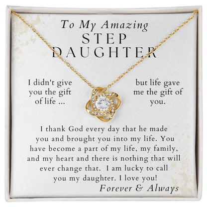 I Thank God -  Gift For Stepdaughter - From Stepmom or Bonus Mom - Christmas Gifts, Birthday Present for Her, Valentine's Day, Graduation