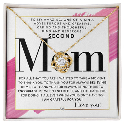 Gift For Your Second Mom - Present for Stepmom, Bonus Mom, Second Mom, Unbiological Mom, or Other Mom - Great For Mother's Day, Christmas, Her Birthday, Or As An Encouragement Gift - Liliana and Liam