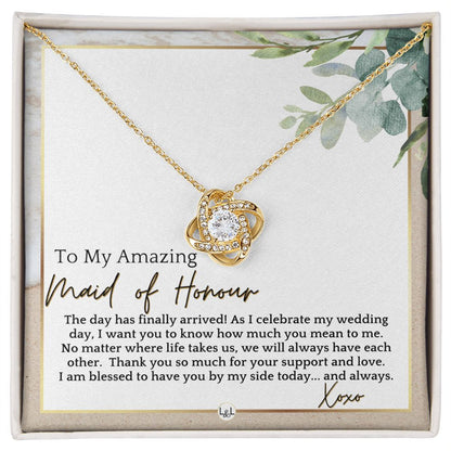 Maid of Honour Gift - On My Wedding Day - Great Wedding Party Thank You Gift From The Bride , Beach and Destination Wedding Theme - Liliana and Liam