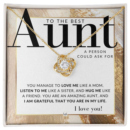 Gift For My Aunt - Present for Aunt From Niece or Nephew - Pendant Necklace - Great For Christmas, Her Birthday, Or Encouragement Gift - Liliana and Liam