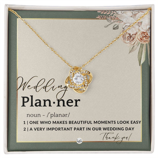 Wedding Event Planner Gift - Thank You From Bride & Groom - Gratitude Gift, Token of Appreciation , Sage Green & Boho Wedding Theme - Liliana and Liam