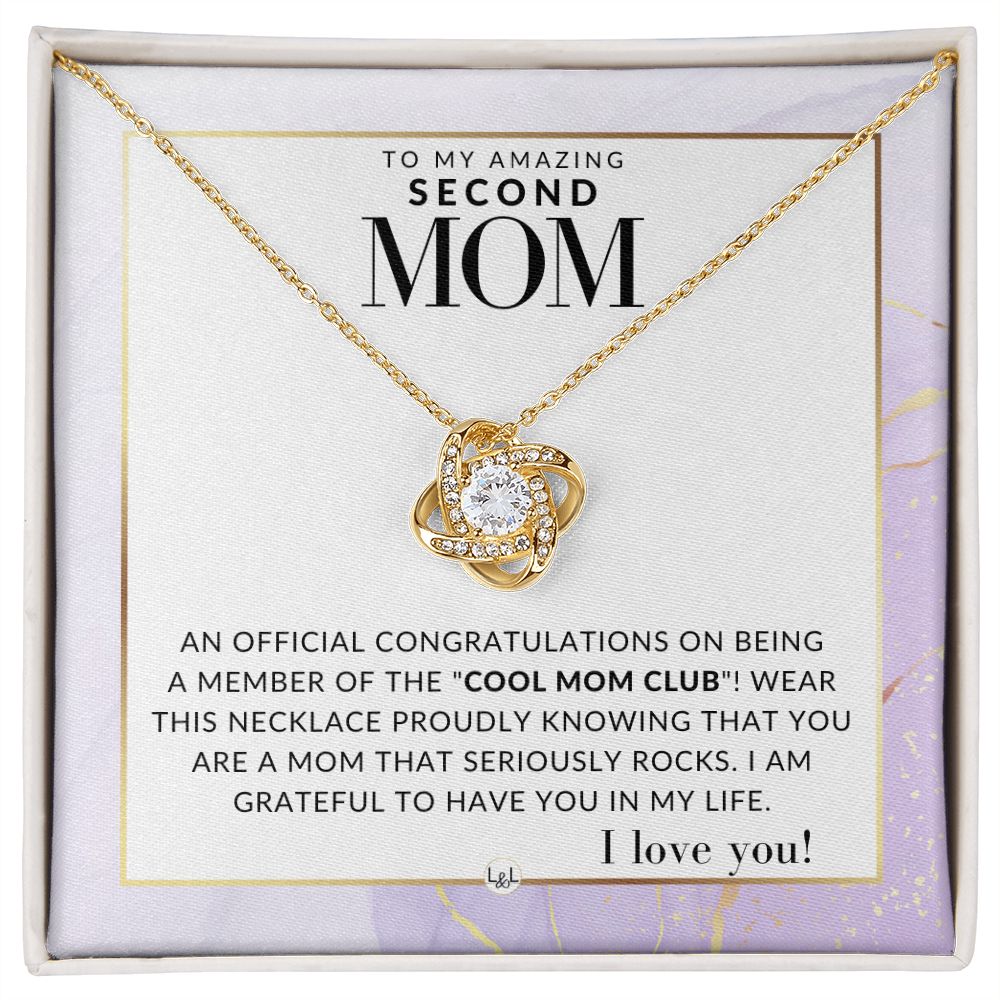 Second Mom Gift - Cool Mom Club - Present for Stepmom, Bonus Mom, Second Mom, Unbiological Mom, or Other Mom - Great For Mother's Day, Christmas, Her Birthday, Or As An Encouragement Gift