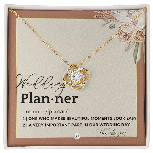 Wedding Event Planner Gift - Thank You From Bride & Groom - Gratitude Gift, Token of Appreciation , Terracotta, Rust And Gold Wedding Theme - Liliana and Liam