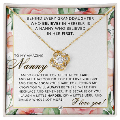 Nanny Gift Necklace: For a Cherished Nanny - Beautiful Pendant with Thoughtful Message - Liliana and Liam
