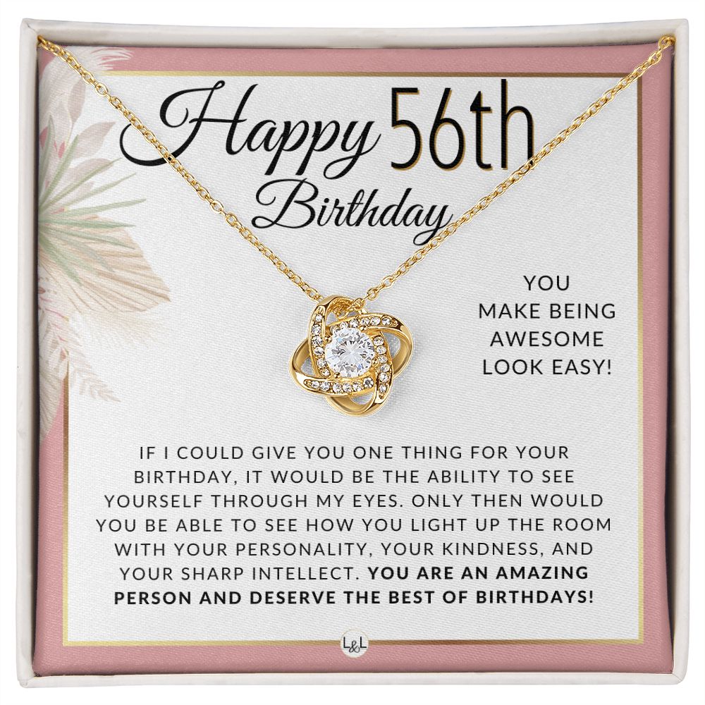 56th Birthday Gift For Her - Necklace For 56 Year Old - Beautiful Woman's Birthday Pendant Jewelry