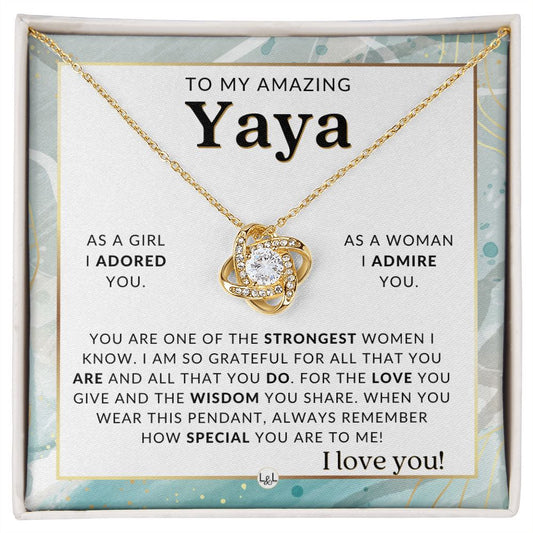 Yaya Gift From Granddaughter - Sentimental Gift Idea - Great For Mother's Day, Christmas, Her Birthday, Or As An Encouragement Gift